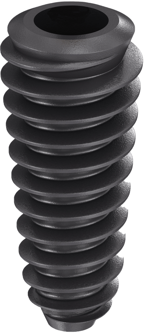 Titanium implant screw